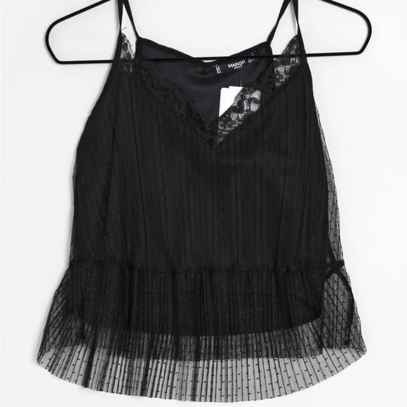 Pleated lace top by Mango - Picture 2 of 5